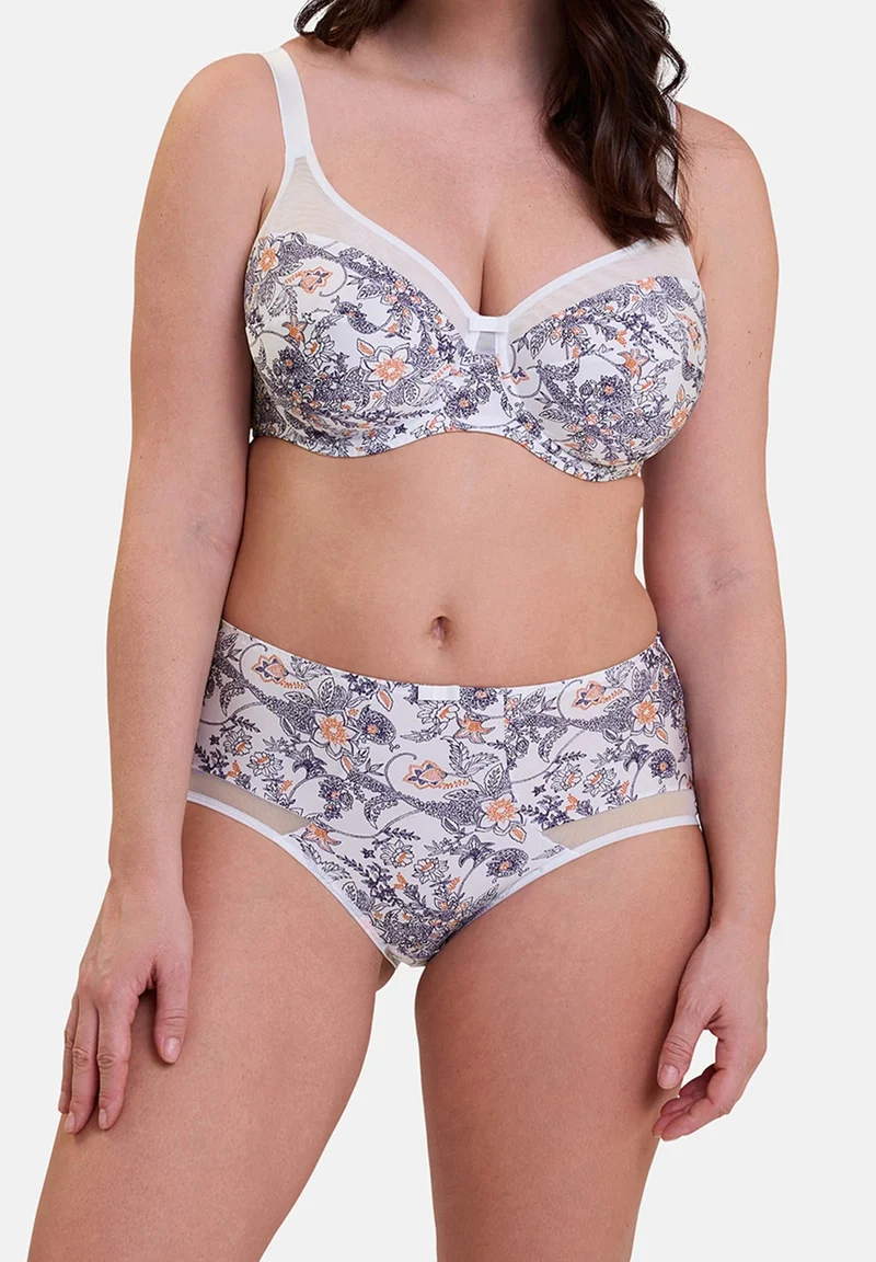 Shorty Complice Imprimé Paisley Mûre et Mandarine