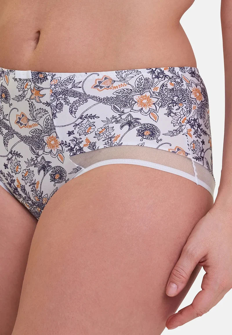 Shorty Complice Imprimé Paisley Mûre et Mandarine