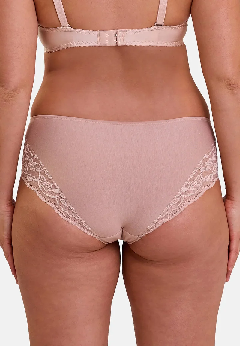 Lot de 2 slips midi Duo Douceur Coton Beige Blush