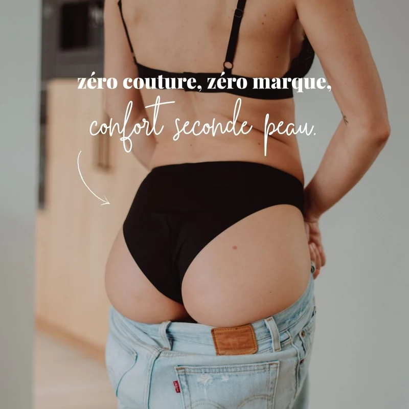 Culotte protège-slip lavable Samba noir