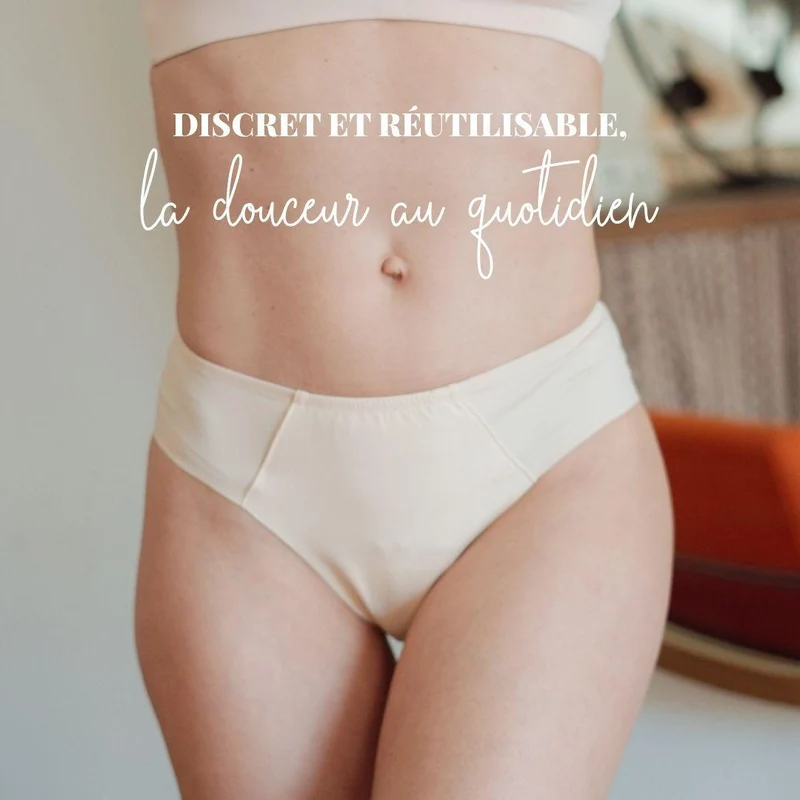 Culotte protège-slip lavable Samba écru