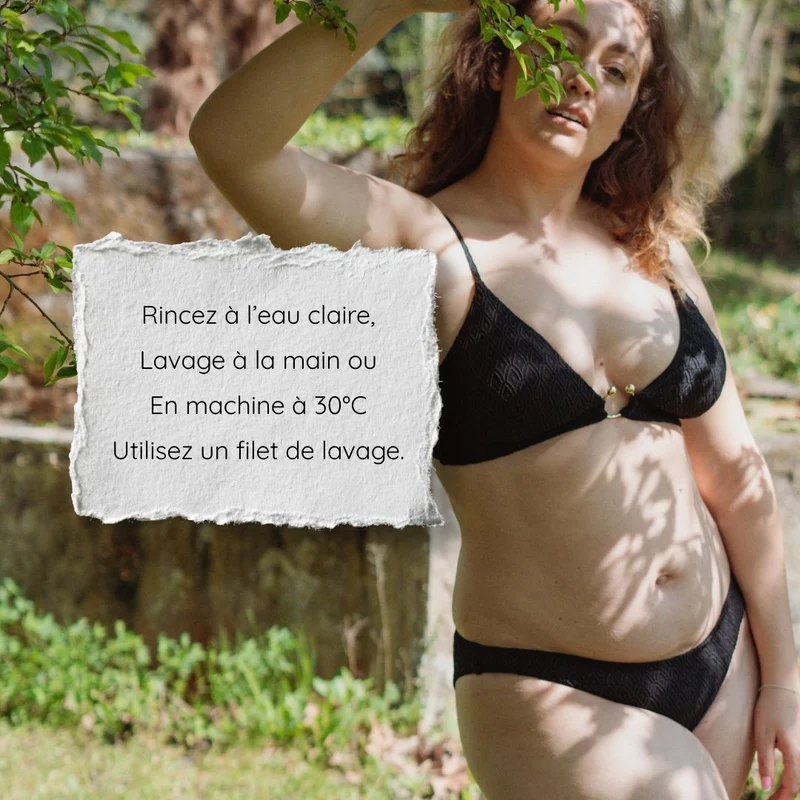 Bas de maillot menstruel Noir Alizée
