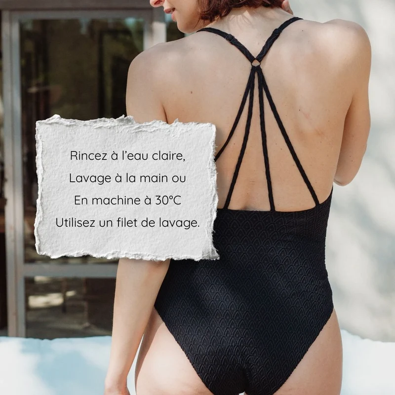 Maillot menstruel noir 1 pièce Ondine