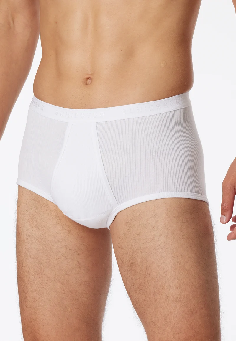Slip Doppelripp mit Eingriff Weiss - Original Classics