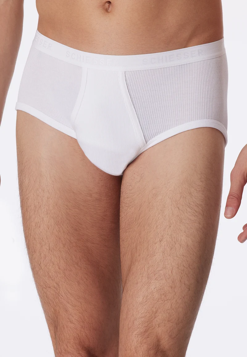 Slip Doppelripp mit Eingriff Weiss - Original Classics