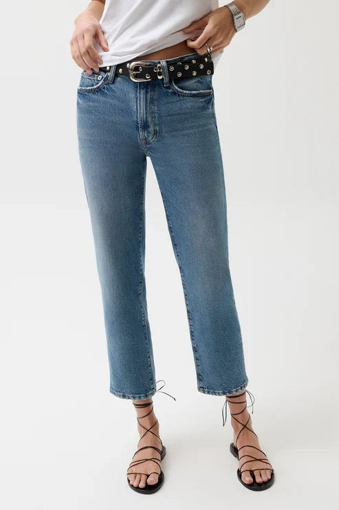 Jeans droit Aleks à coupe courte
