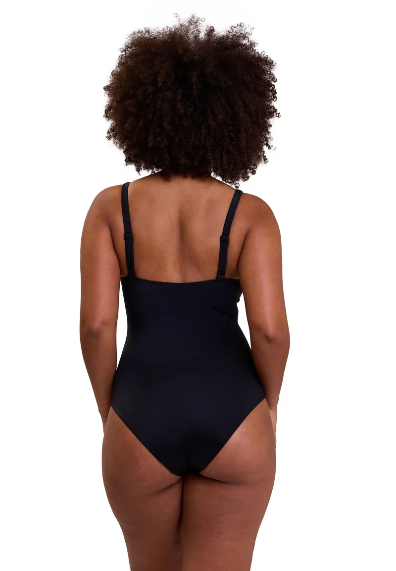 Maillot de bain une pièce sans armatures Speekaboo Shape Noir