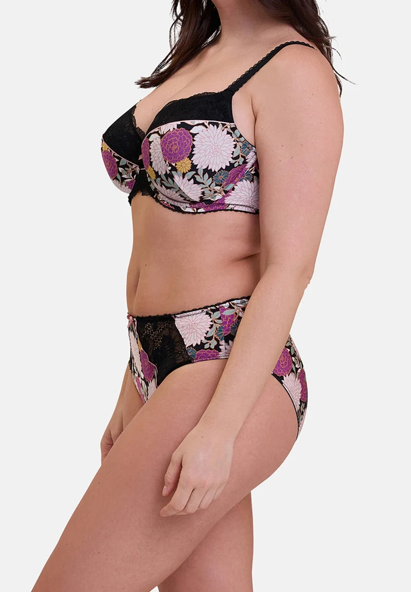 Slip Aurélie Imprimé Dahlia Foncé