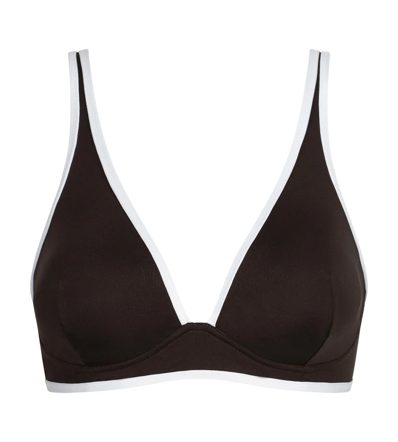 Haut de maillot de bain triangle sans armatures Marron Dim Timeless