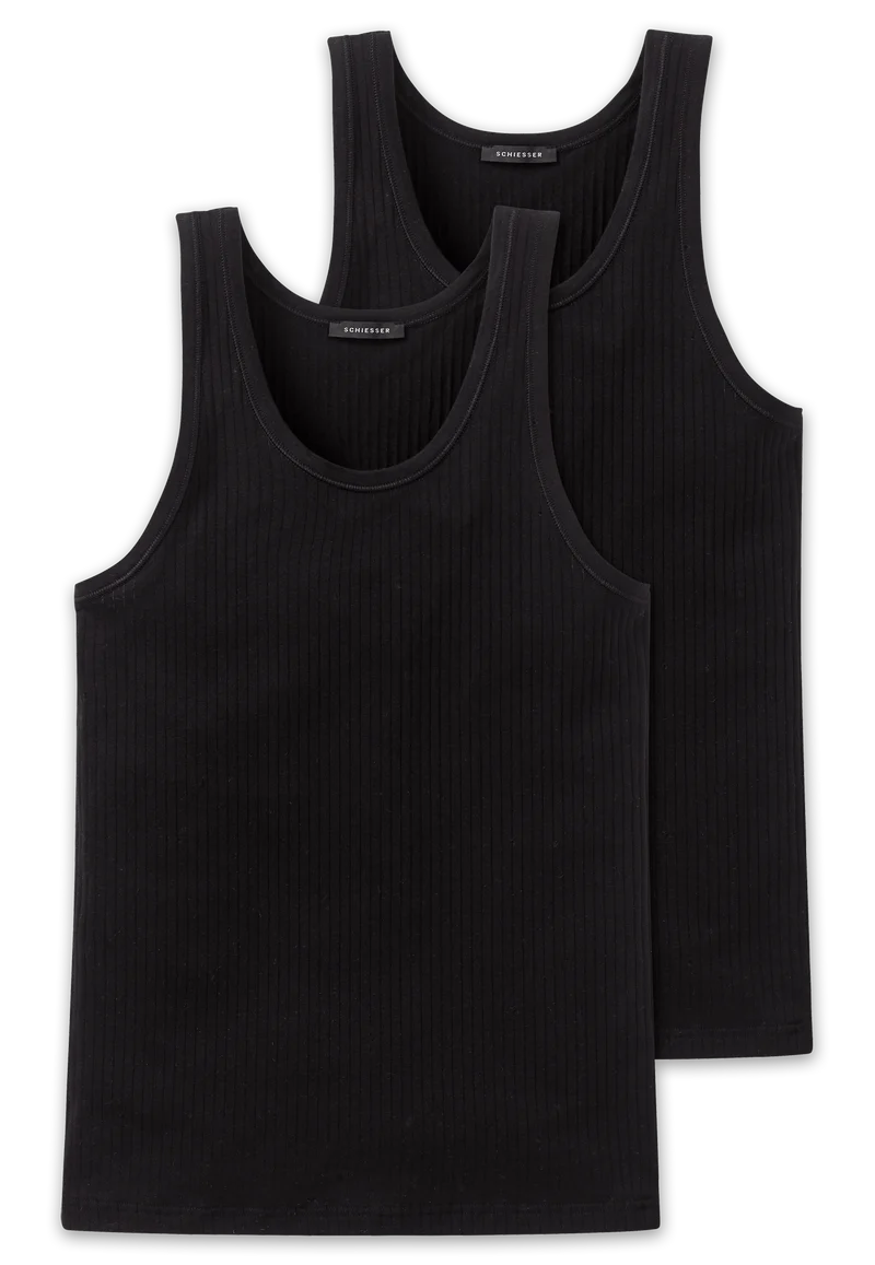 Tank Top 2er-Pack Schwarz - Authentic