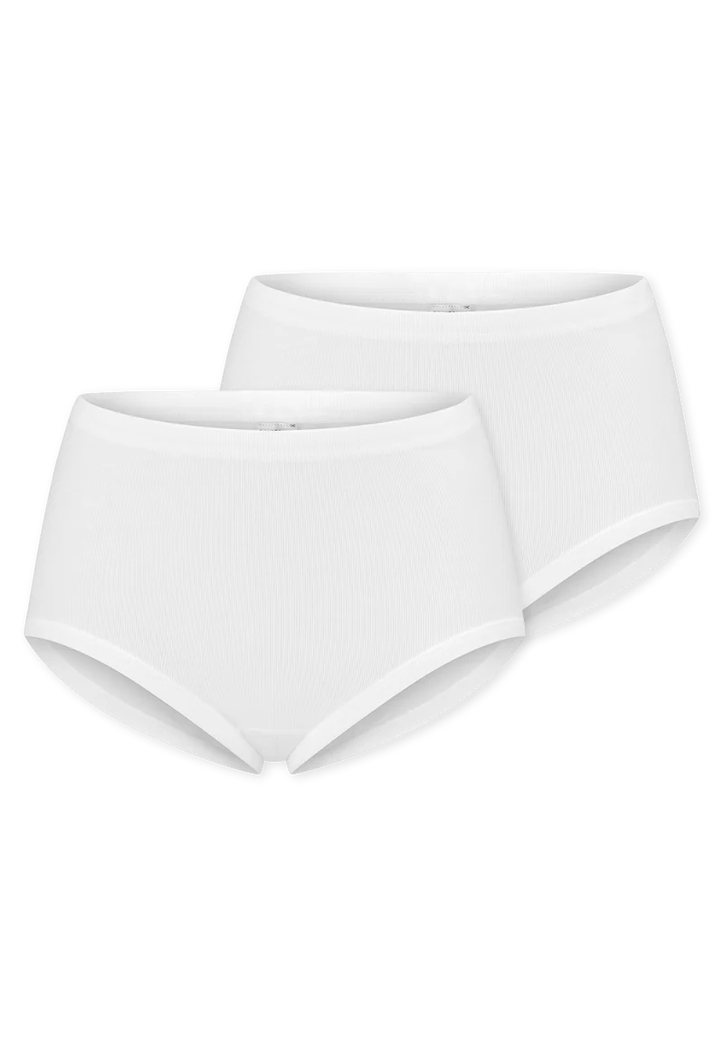 High Waist Slip Feinripp 2er-Pack Weiss - Original Feinripp