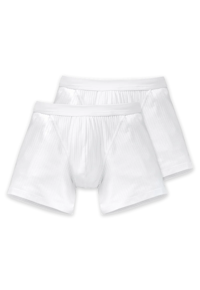 Enge Boxershorts mit Eingriff 2er-Pack Weiss - Authentic