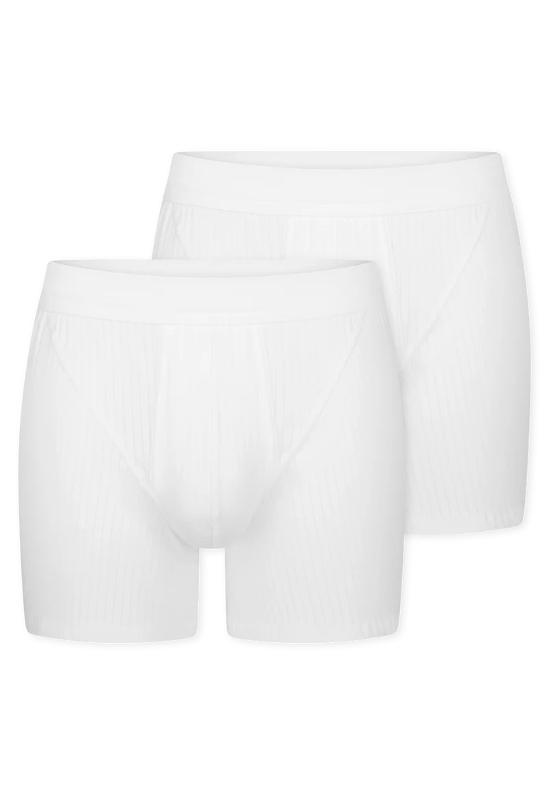 Enge Boxershorts mit Eingriff 2er-Pack Weiss - Authentic
