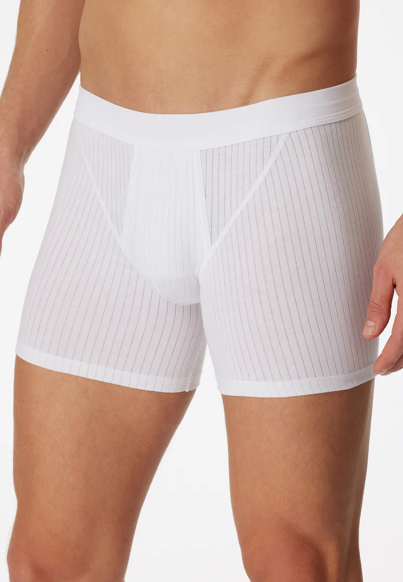 Enge Boxershorts mit Eingriff 2er-Pack Weiss - Authentic