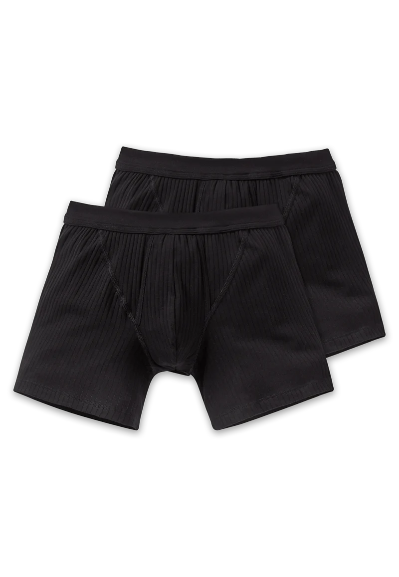 Enge Boxershorts mit Eingriff 2er-Pack Schwarz - Authentic