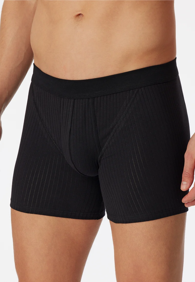 Enge Boxershorts mit Eingriff 2er-Pack Schwarz - Authentic