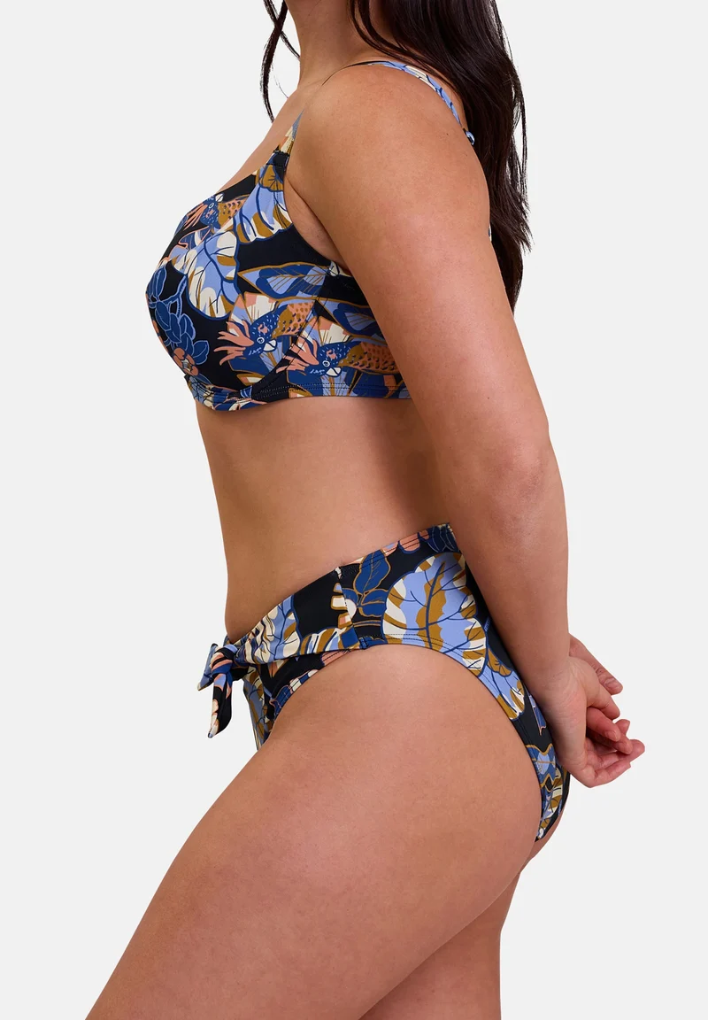 Haut de maillot de bain avec armatures Fidji Imprimé Exotique Noir