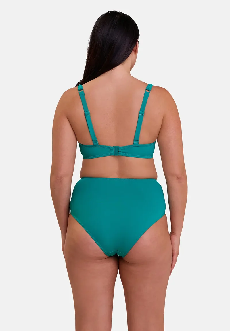 Culotte haute de bain Moorea Bleu Gazon