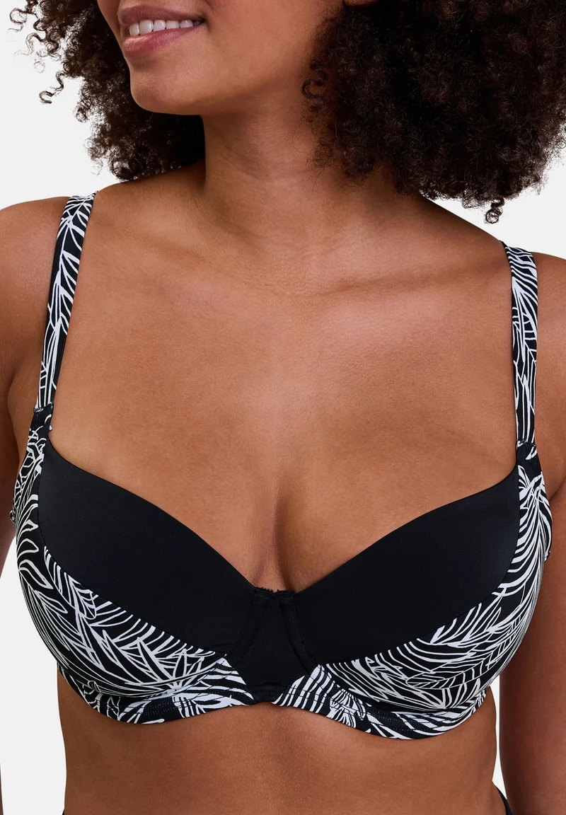 Haut de maillot de bain avec armatures Seychelles Imprimé Palmier Graphique