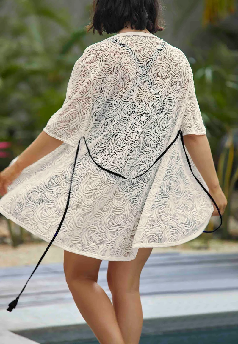 Tunique de plage Cover Up Ivoire