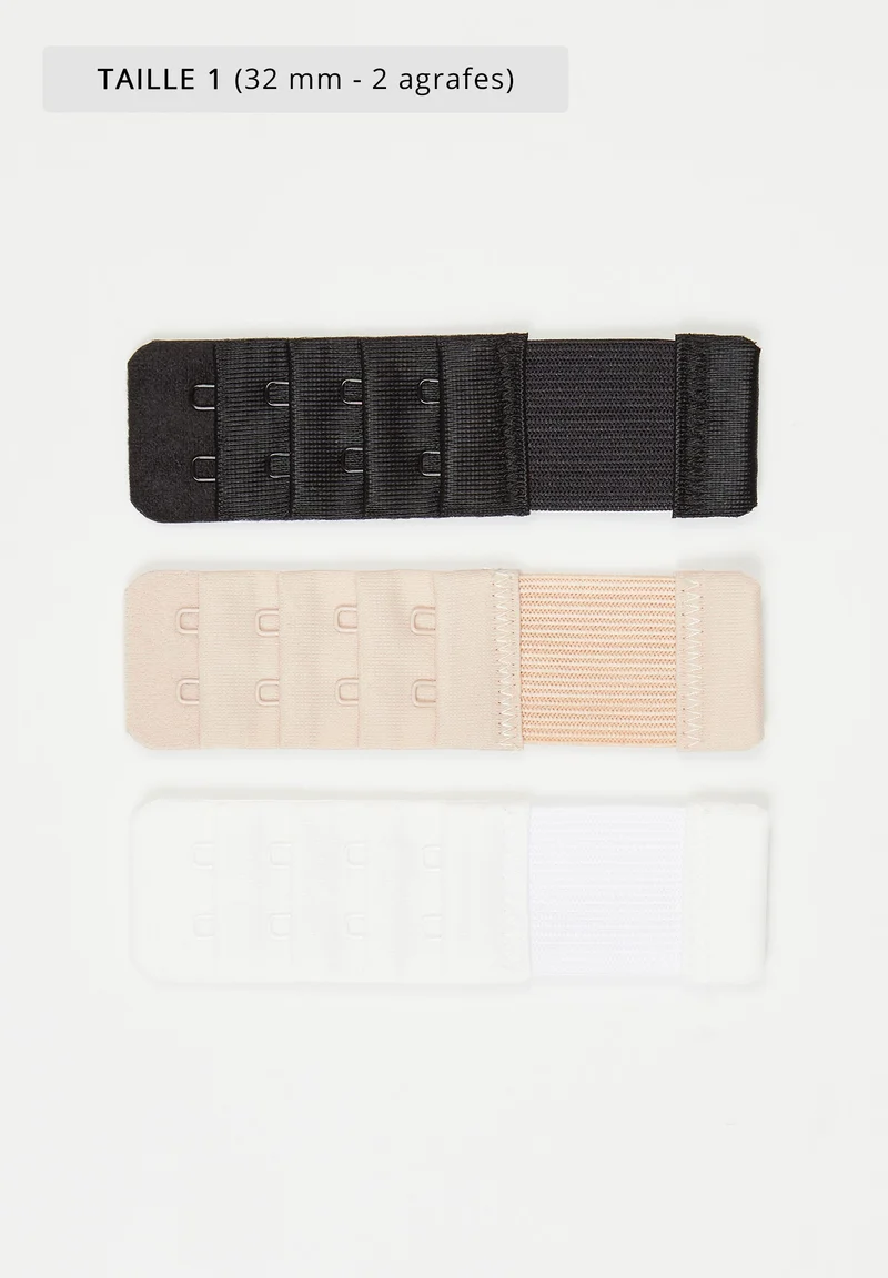 Accessoires Extension de dos - Lot de 3 Noir & Nude & Blanc