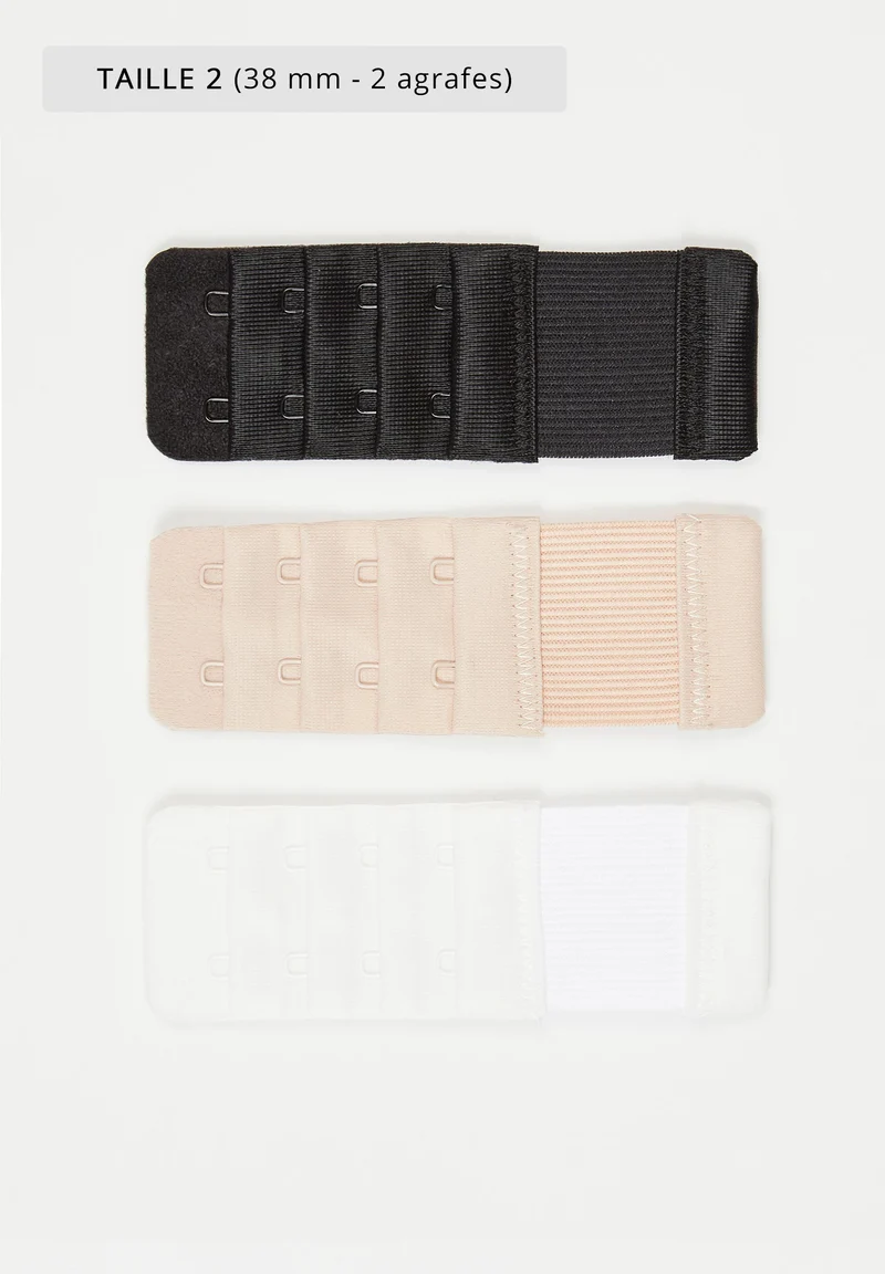 Accessoires Extension de dos - Lot de 3 Noir & Nude & Blanc
