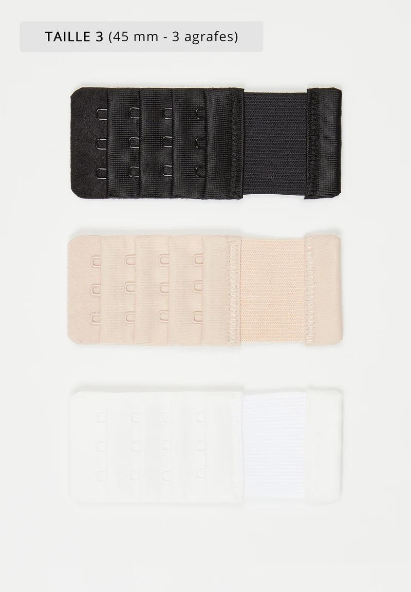 Accessoires Extension de dos - Lot de 3 Noir & Nude & Blanc