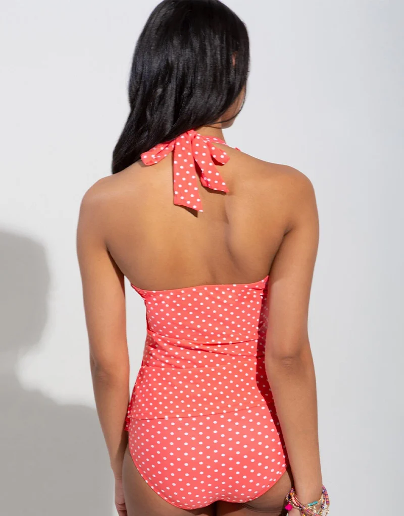 Pour Moi Hot Spots Underwired Tankini Top Coral