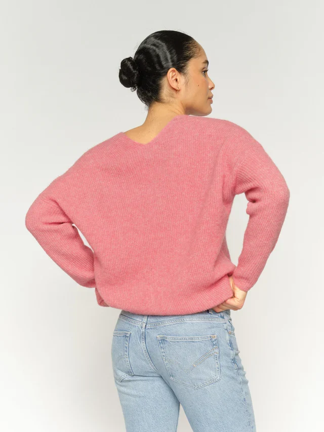 Pull en laine avec col V Thora
