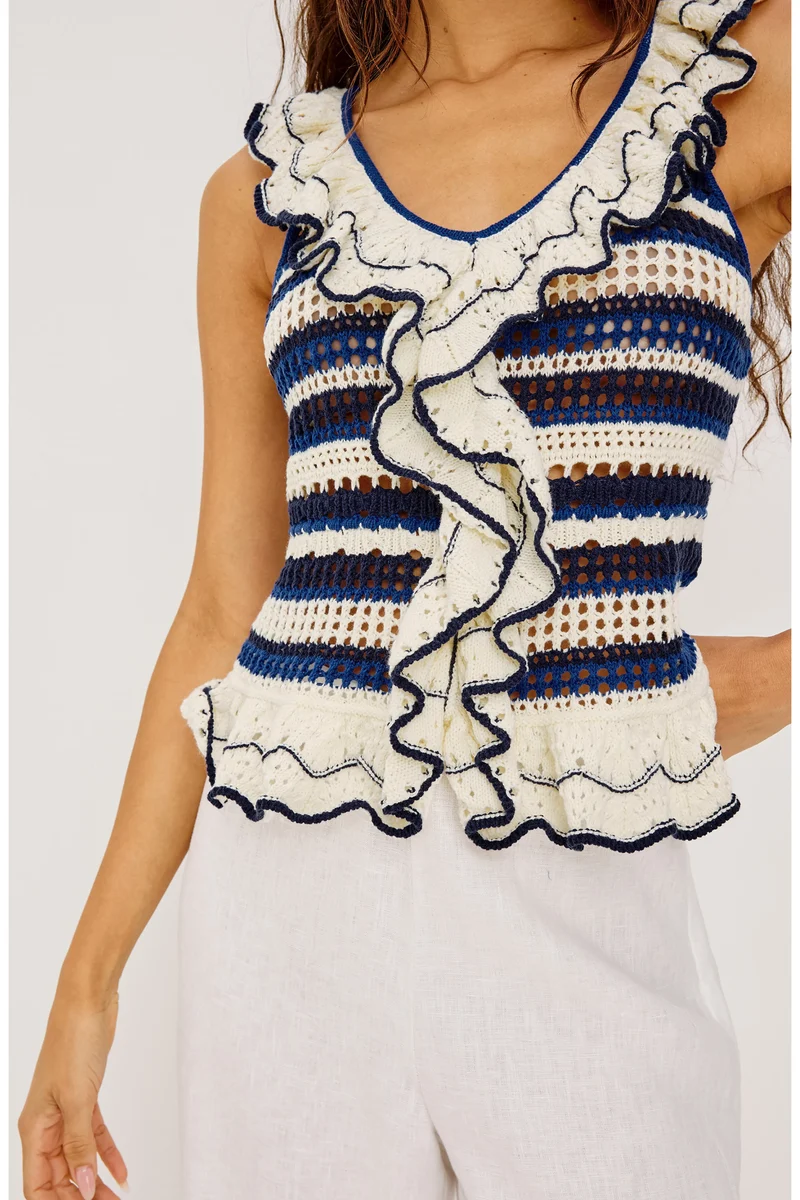 Haut Luci sans manches en crochet