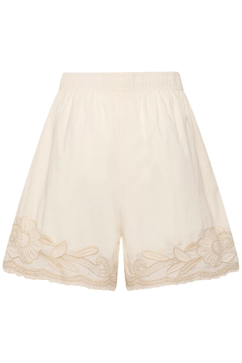 Short brodé Bitja à taille élastique