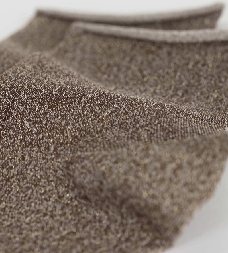 Chaussettes femme en lurex Marron Dim Mode