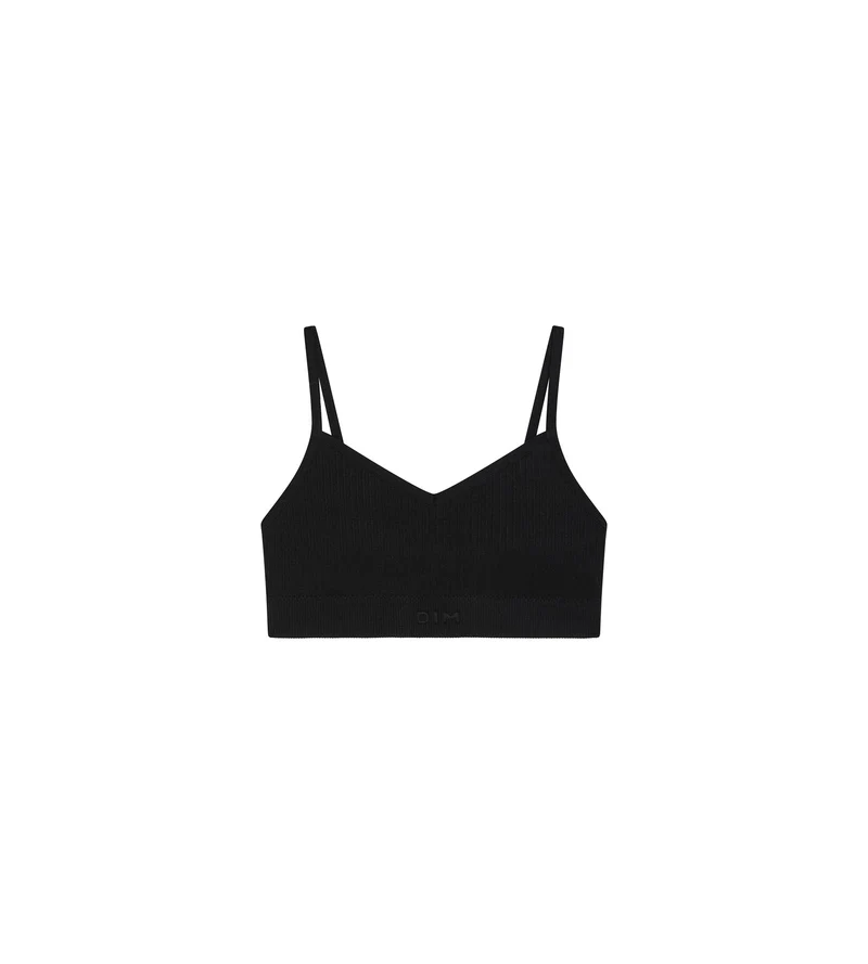 Brassière fille sans couture en microfibre Noir Dim