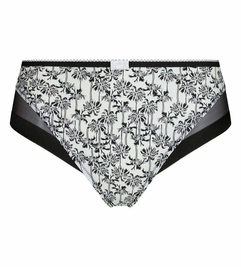 Culotte femme microfibre et tulle motif palmier Dim Generous
