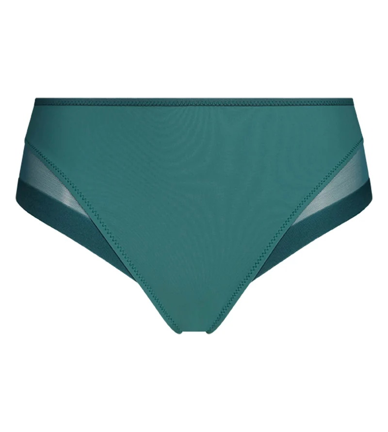 Culotte femme semi-transparente en microfibre verte Dim Generous