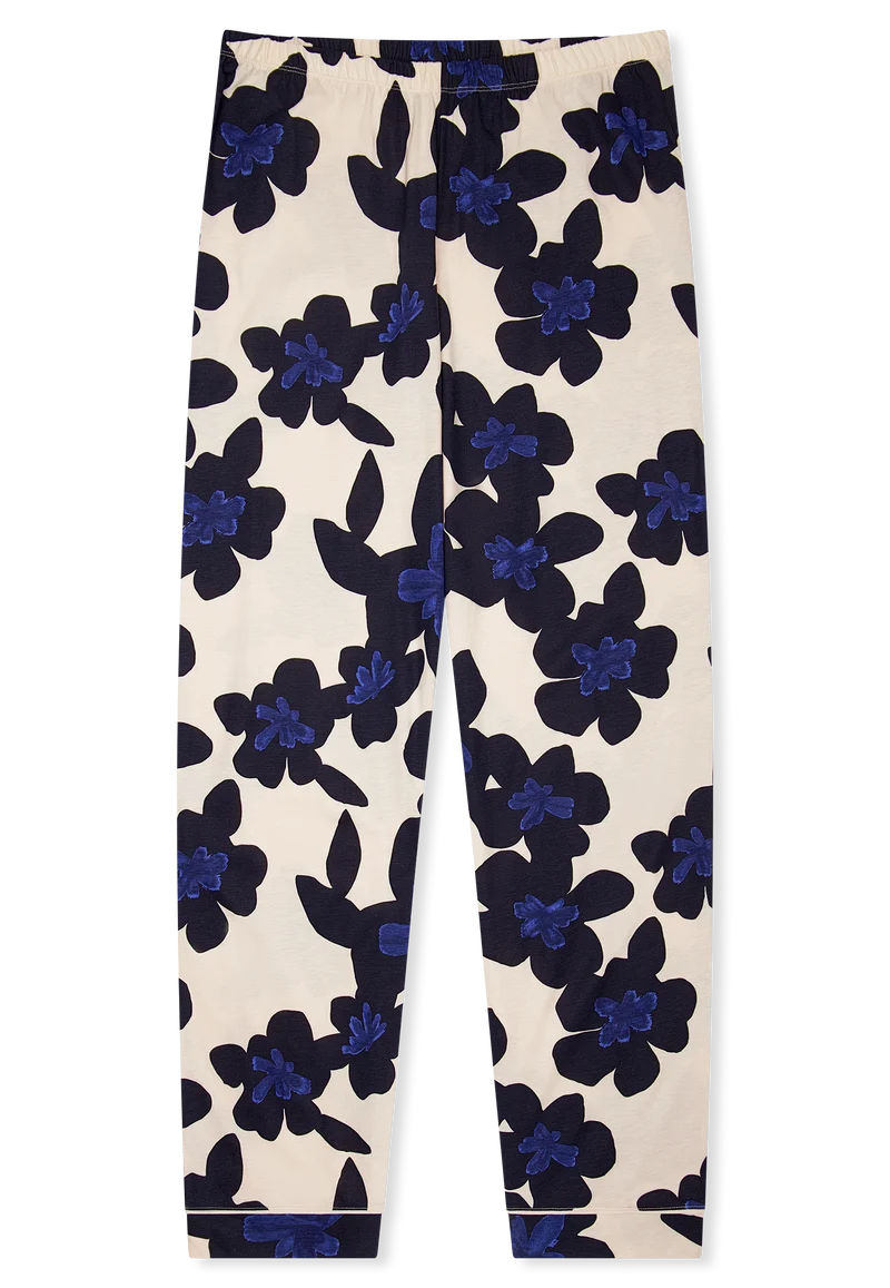 Schlafanzug Dunkelblau/Beige gemustert - Comfort Nightwear