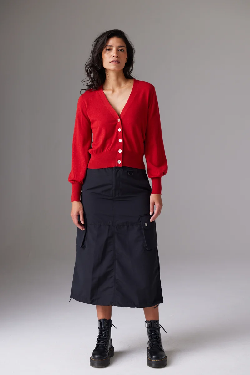Cardigan élégant en coton et cachemire Jes