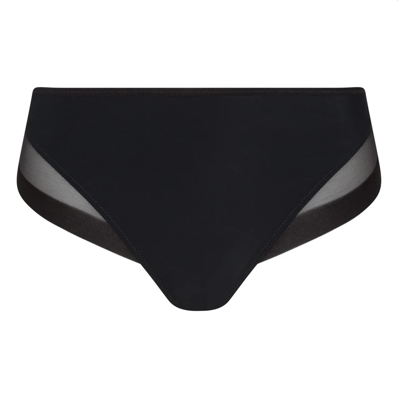 Slip femme en microfibre et tulle noir Generous de Dim