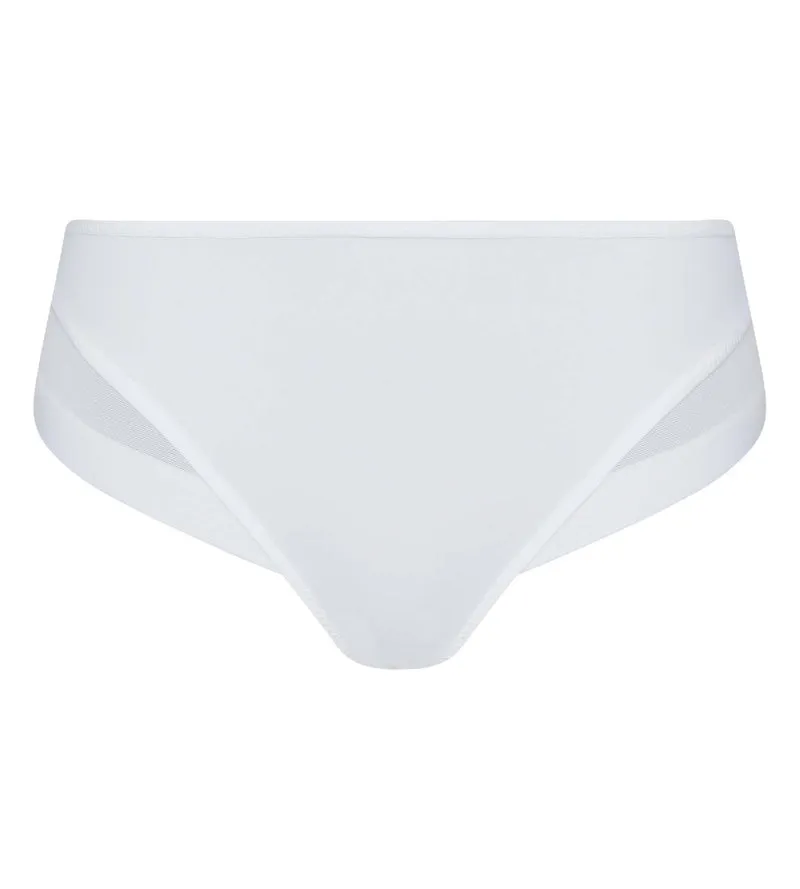 Slip femme en microfibre et tulle blanc Generous de Dim