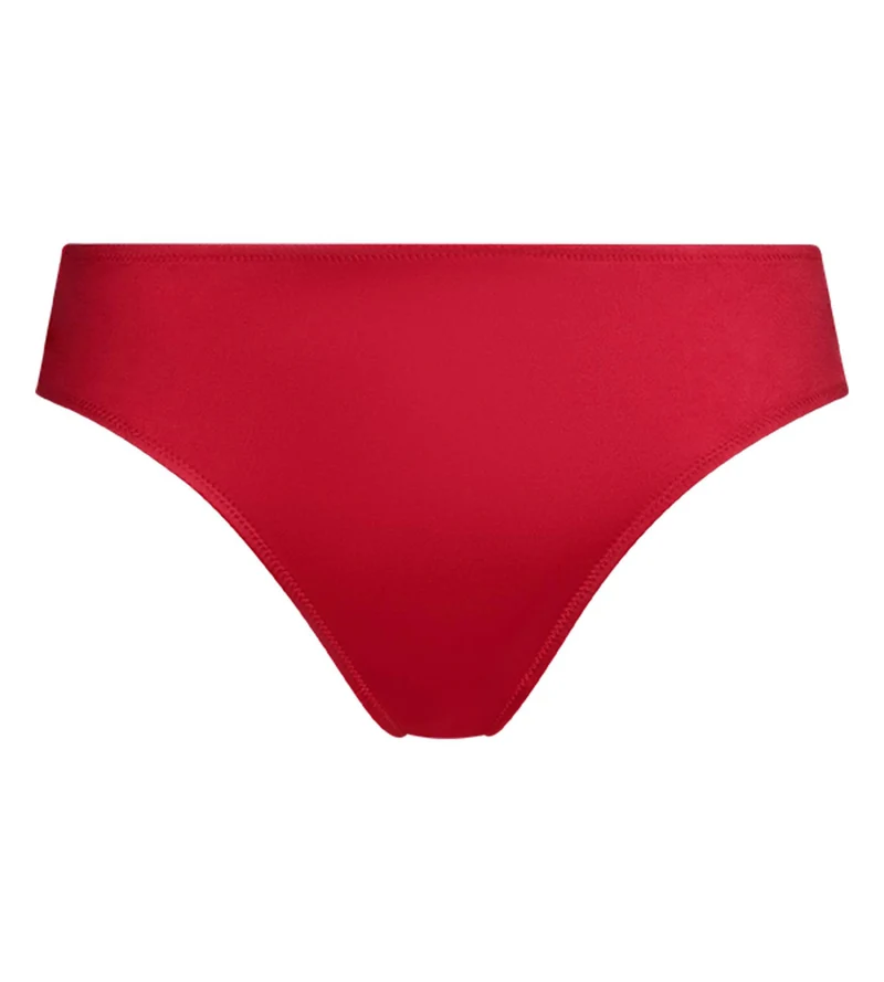 Culotte femme en satin et dentelle florale Rouge Chocolove