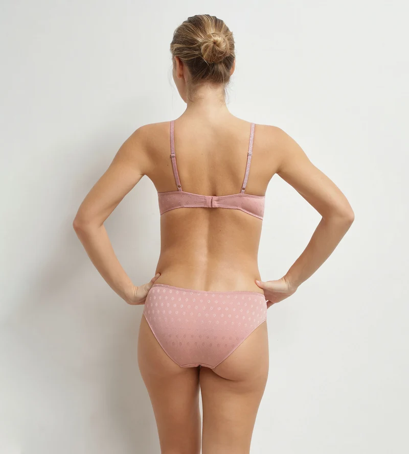 Culotte taille haute femme en microfibre Rose à fleurs Cosy Time