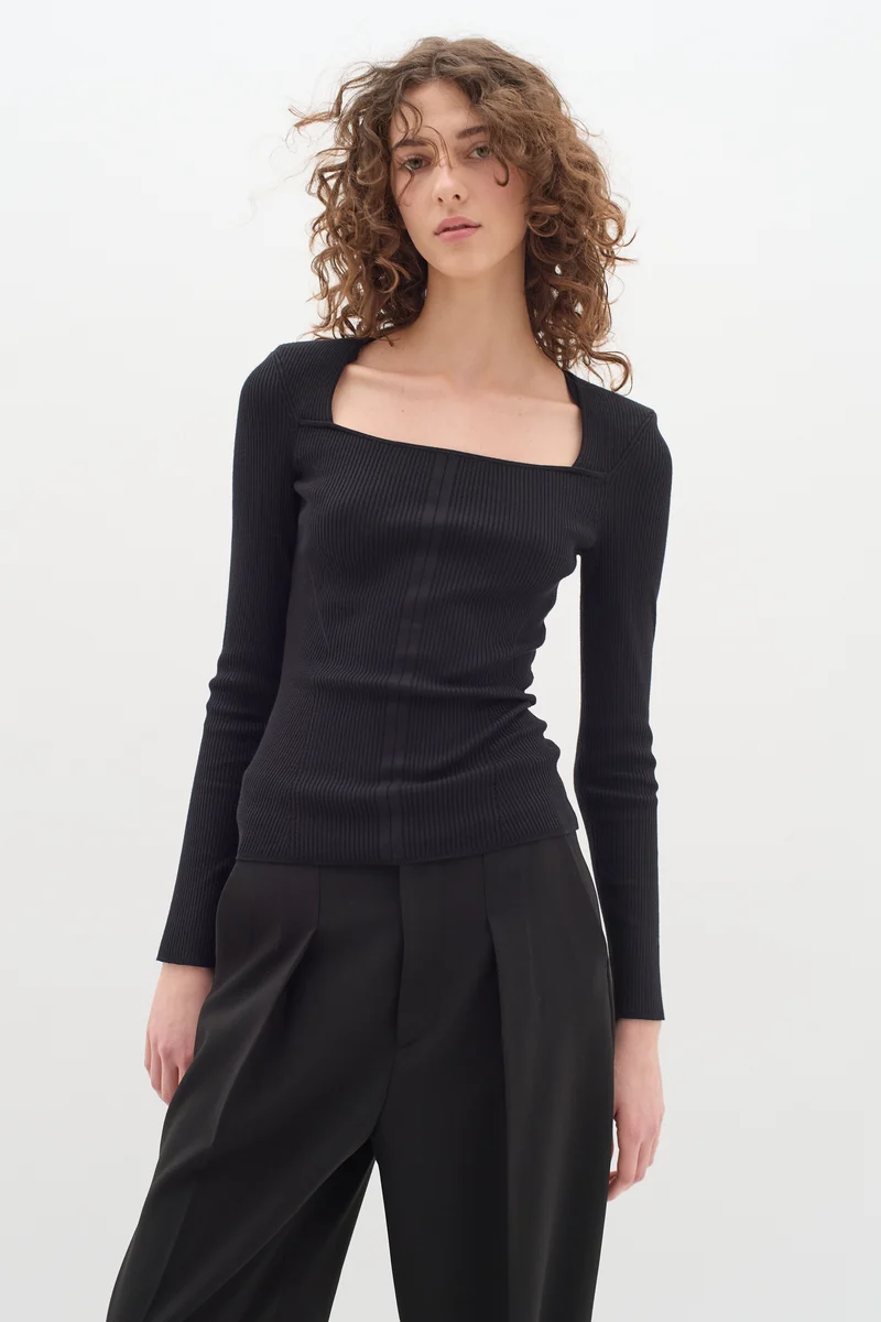 Pull à encolure carrée Yaelle