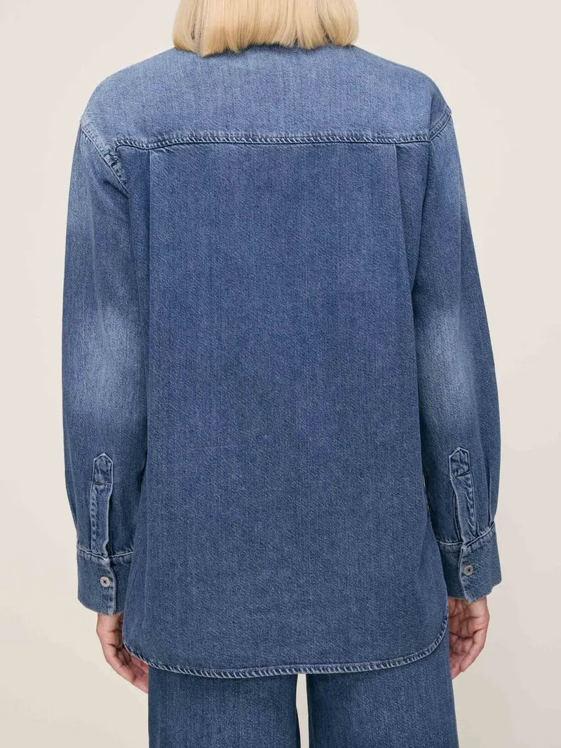 Chemisier ample en denim Faye