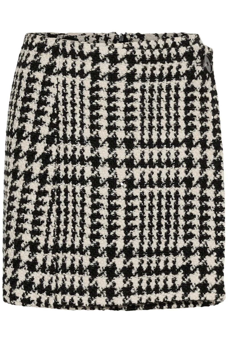 Jupe courte avec motif pied-de-poule Brya