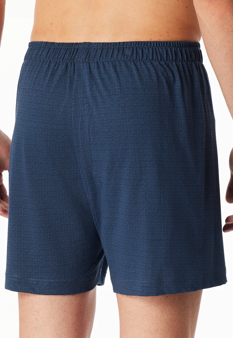 Boxershorts mit Knopfleiste 2er-Pack Dunkelblau gemustert - Boxershorts Multipacks