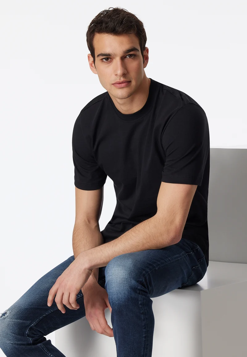 T-Shirt 2er-Pack Schwarz - American T-Shirt