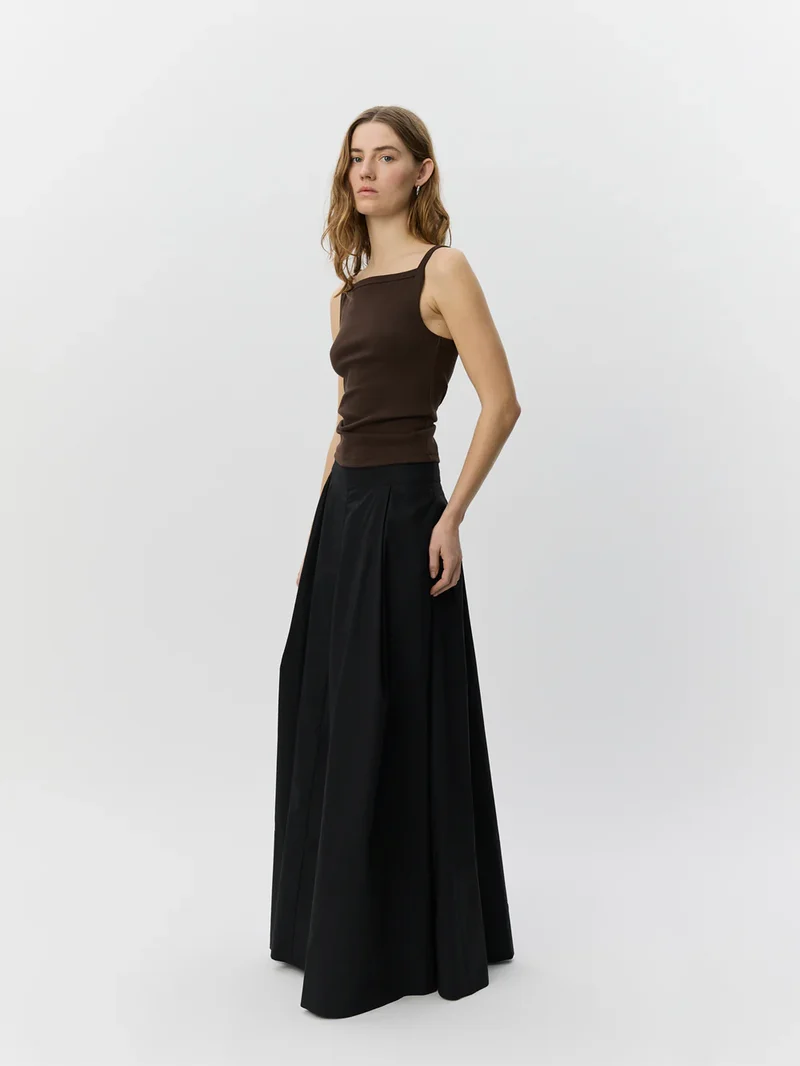 Camisole Bree côtelé à encolure droite