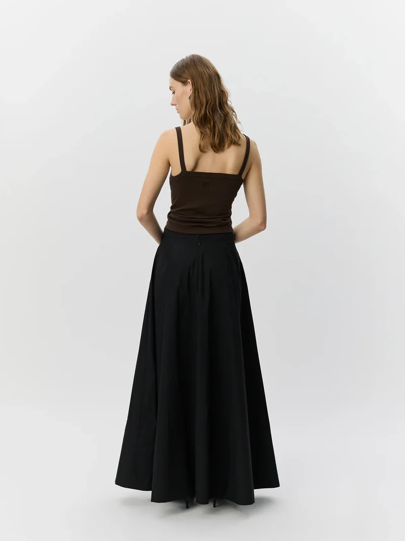 Camisole Bree côtelé à encolure droite