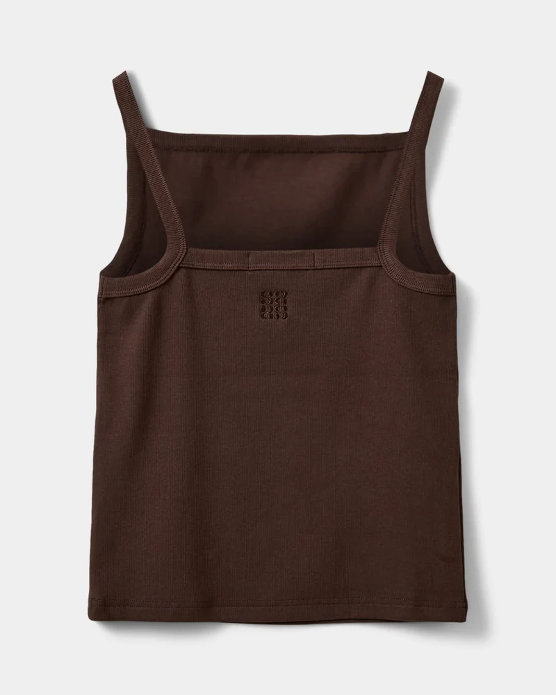 Camisole Bree côtelé à encolure droite