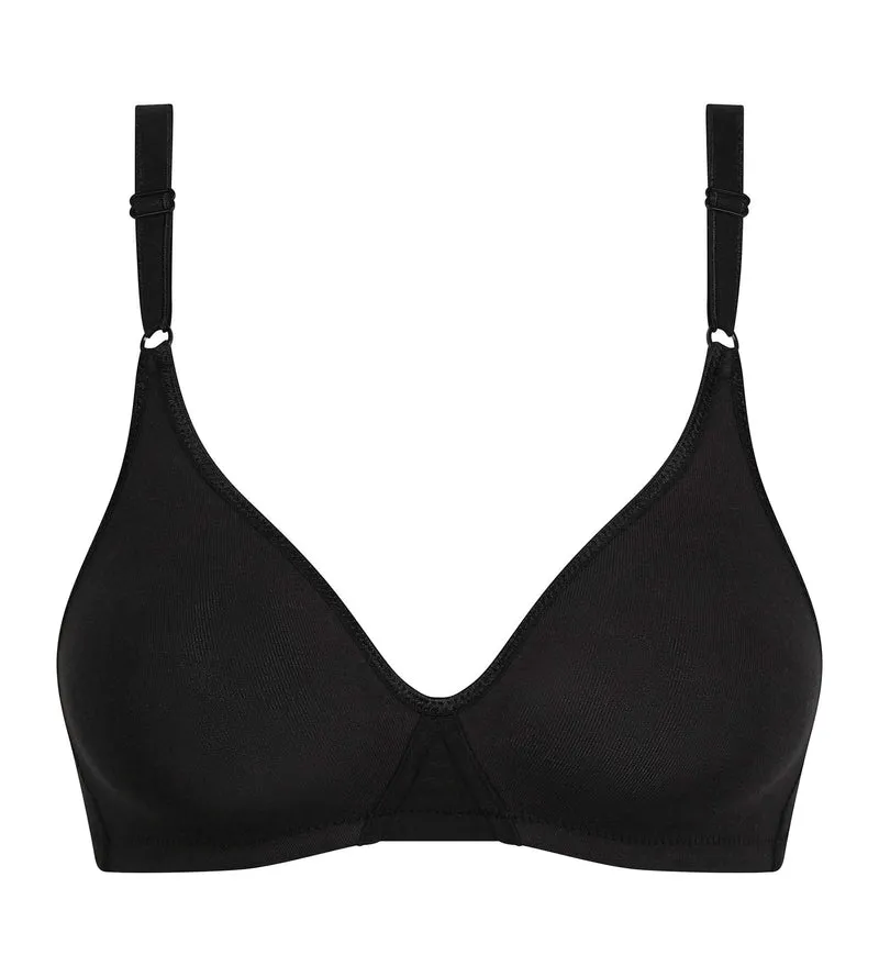 Soutien-gorge triangle sans armature en coton Noir Dim Daily